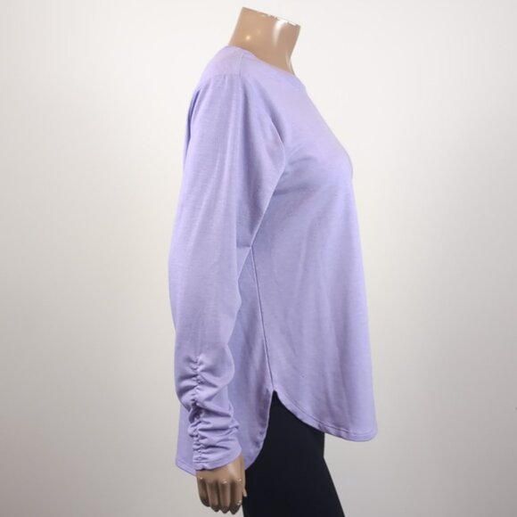 RBX No Sweat Long Sleeve Ruched Cut Out Activewear Tunic Top Sweatshirt - Picture 11 of 14